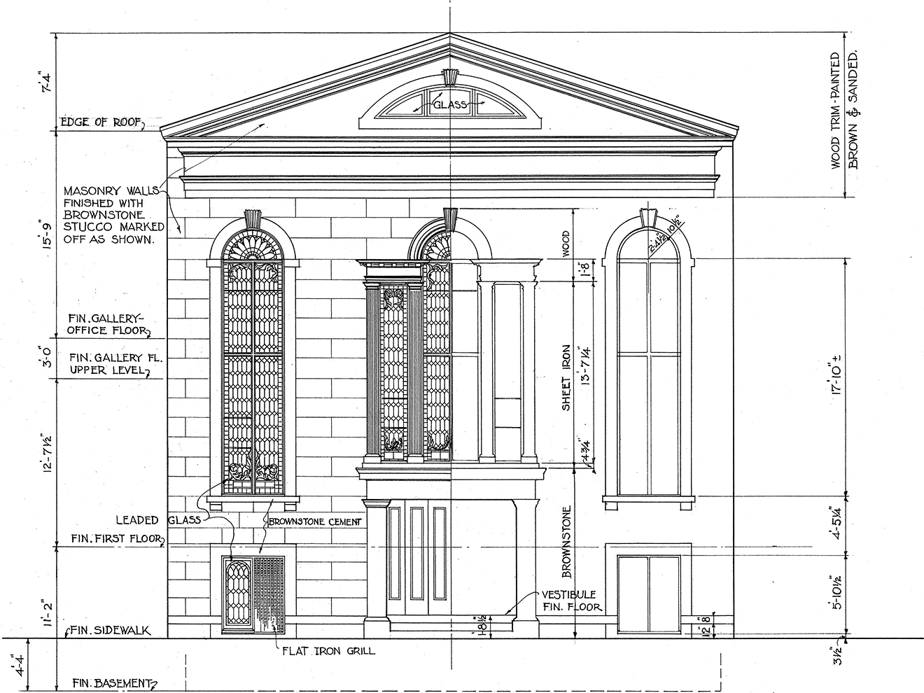 Plan of vestibule