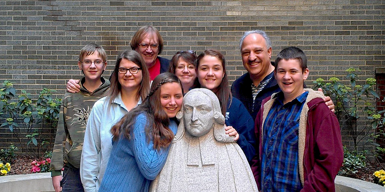 John Street United Methodist Church exterior with kids